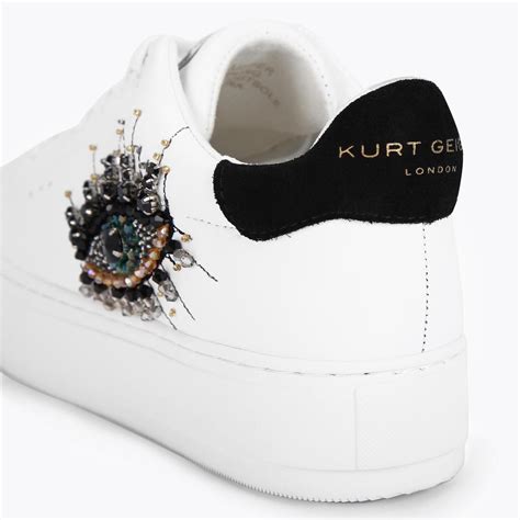 LANEY EYE White Evil Eye Leather Sneakers by KURT GEIGER .